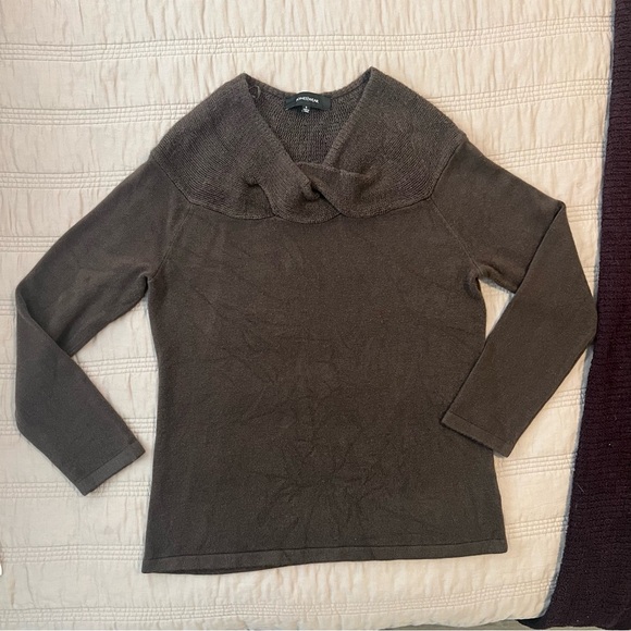 Jones Wear Sweaters - Jones Wear Chocolate Cowl Neck Sweater